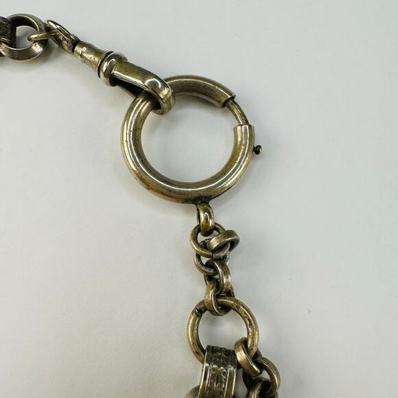 Vintage Victorian Watch Fob Chain with Decorative Locket - Picture 4 of 9